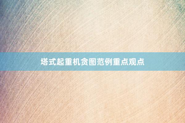塔式起重机贪图范例重点观点